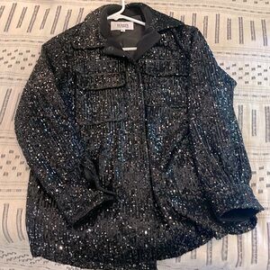 BB Dakota sequin button down